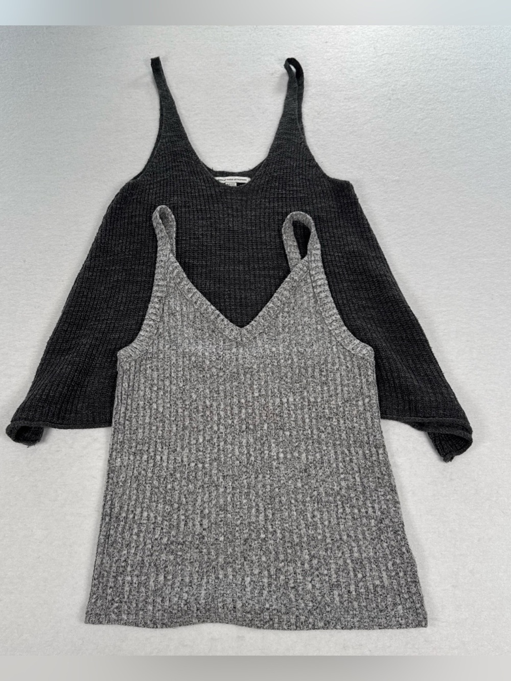 American Eagle Sweater Tank Tops Women Small Gray A-line Swing & A Cami Lot Of 2